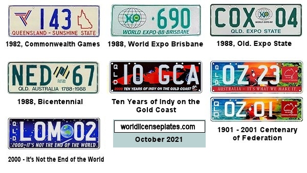 Queensland license plates