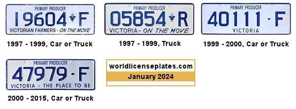 Primary Producer license plates