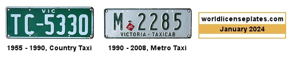 Taxi license plates