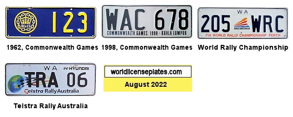 Western Australia license plates