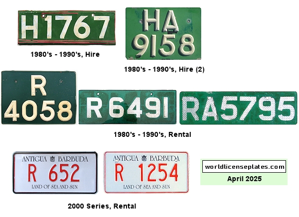 Hire, Rental license plates