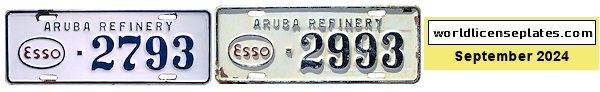 ESSO Refinery and Lago Colony license plates