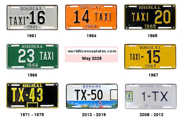 Taxi license plates