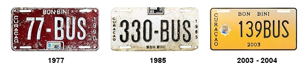 Bus license plates