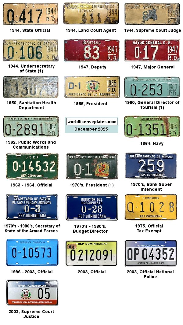Official, Government license plates