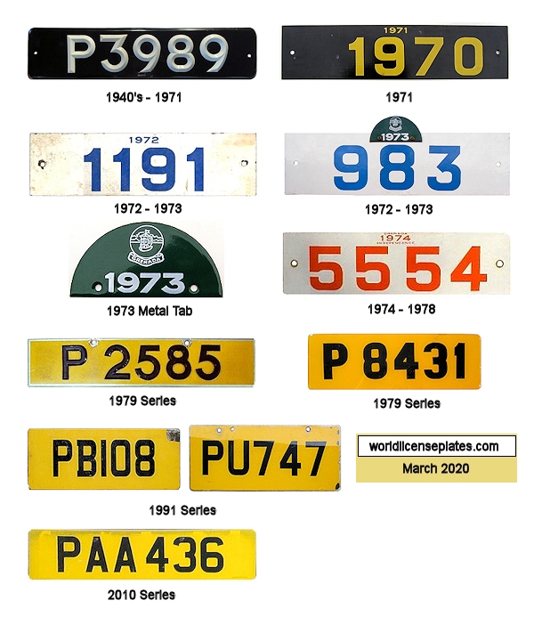 Private/Passenger license plates