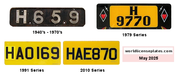 Hire, Taxi, Bus license plates
