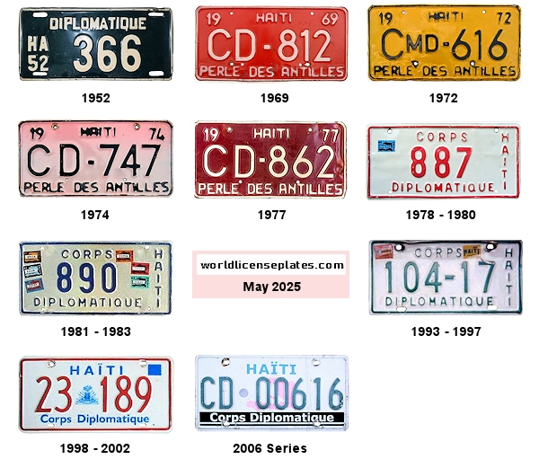 Diplomatic Corps license plates
