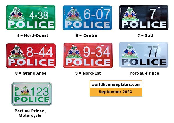 Police license plates