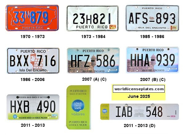 Private/Passenger license plates
