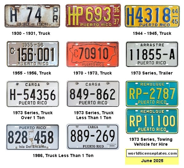 Commercial, Truck, Trailer license plates