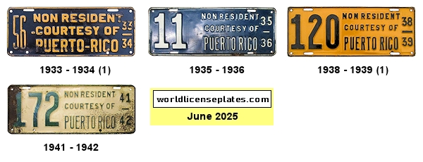 Non-Resident license plates