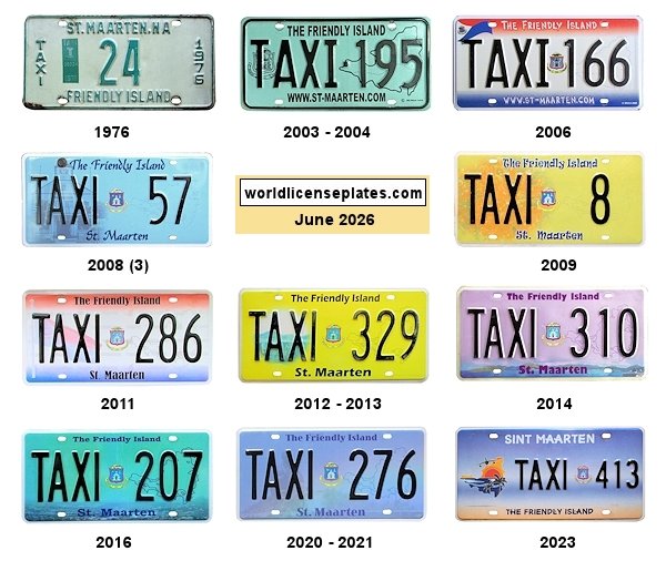 Taxi license plates