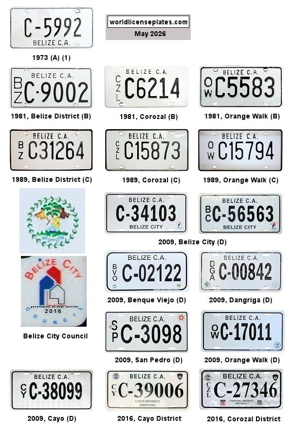 Private/Passenger license plates
