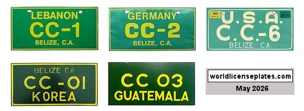 Consular Corps license plates