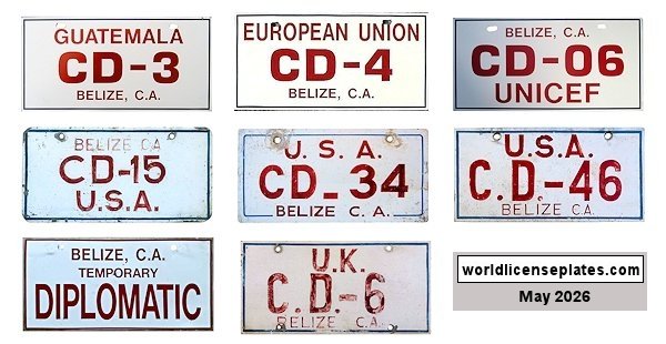 Diplomatic Corps license plates