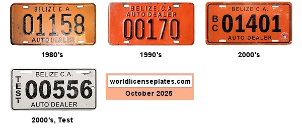 Dealer, Test license plates