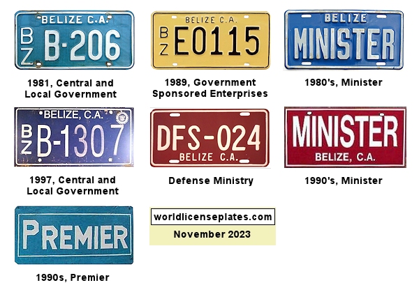 Government, Official, Departments license plates