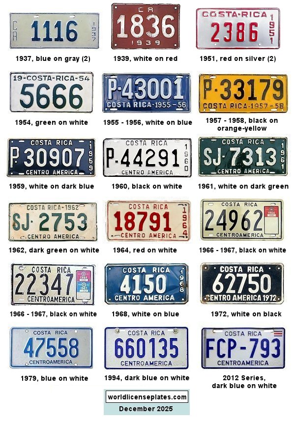 Private/Passenger license plates