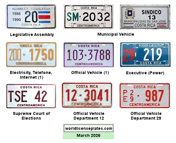 Government, Official license plates