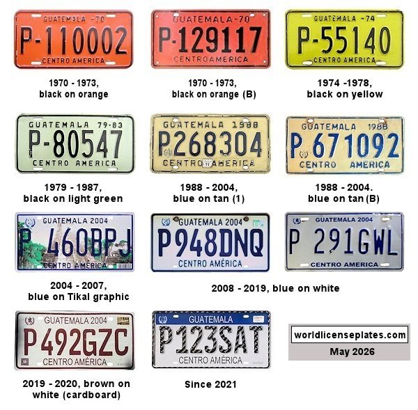 Private/Passenger license plates