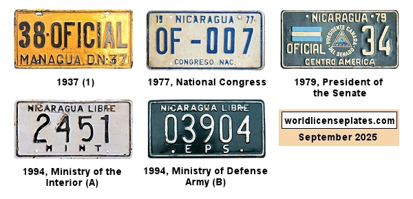 Official license plates
