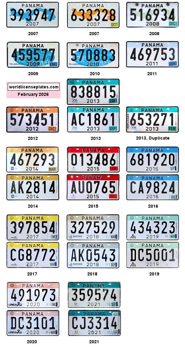 Private/Passenger license plates