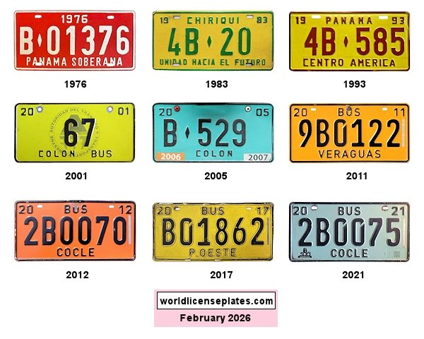 Bus license plates