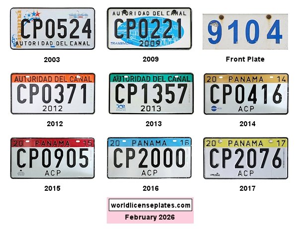 Canal Authority license plates