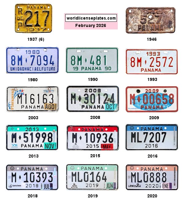 Motorcycle license plates