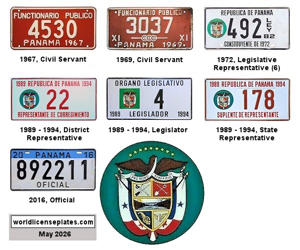 Official license plates