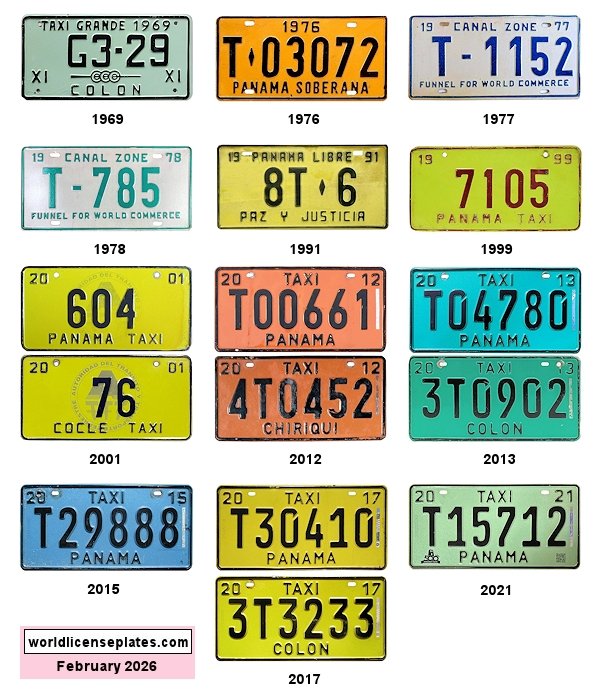 Taxi license plates