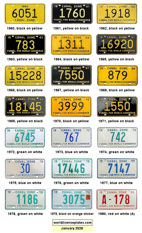 Private/Passenger license plates