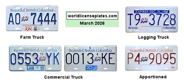 Commercial, Truck license plates