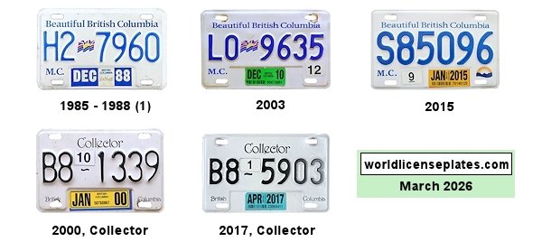Motorcycle license plates