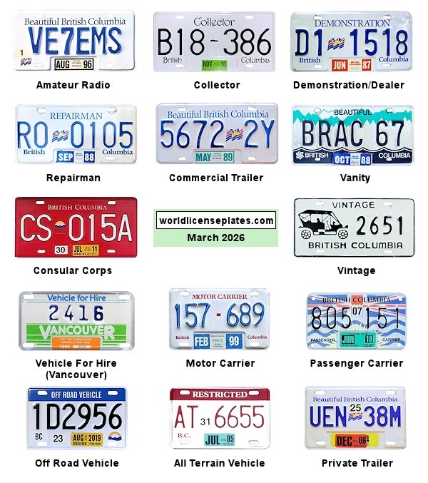 Non-Passenger/Other license plates