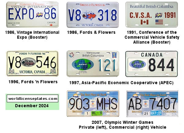 British Columbia license plates