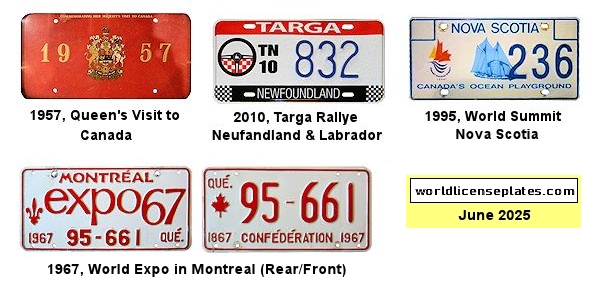 Canada license plates