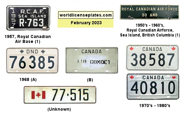 Military license plates