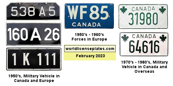 Domestic and Overseas license plates