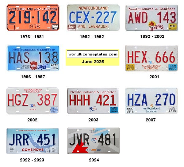 Private/Passenger license plates