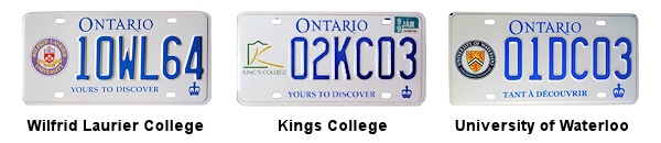 Special Interest license plates