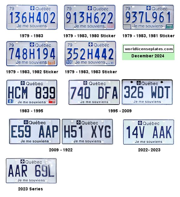 Private/Passenger license plates