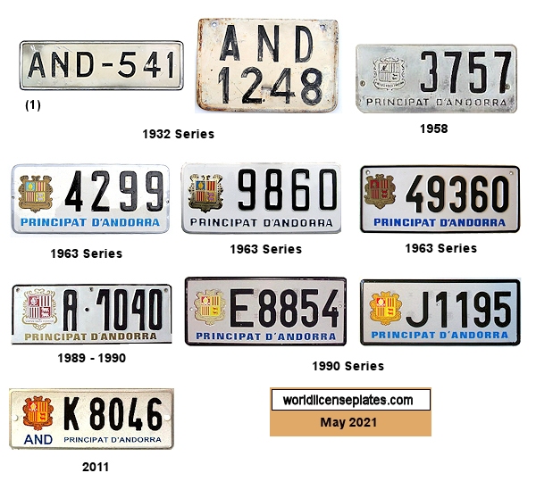 Private/Passenger license plates