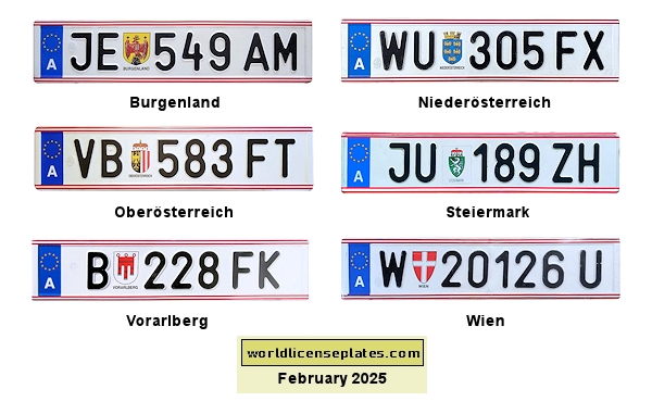 Private/Passenger license plates