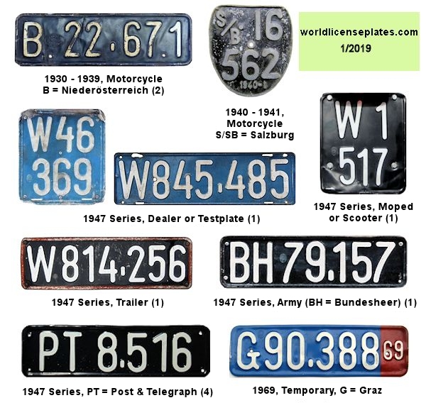 AUSTRIA license plates