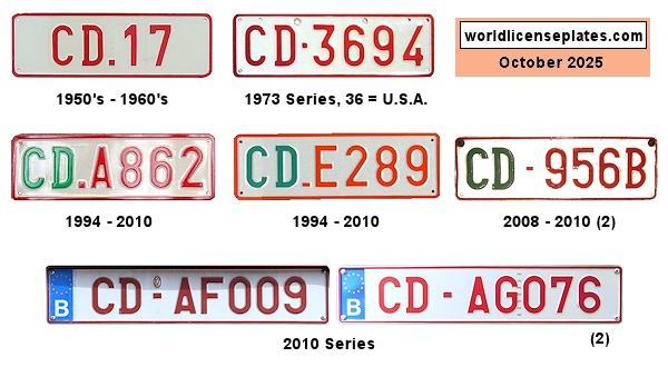 Diplomatic Corps license plates
