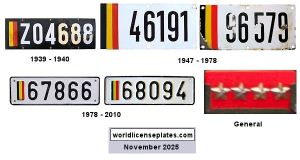 Military license plates
