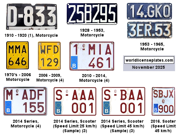 Motorcycle license plates