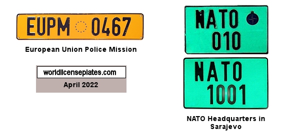 International Forces license plates